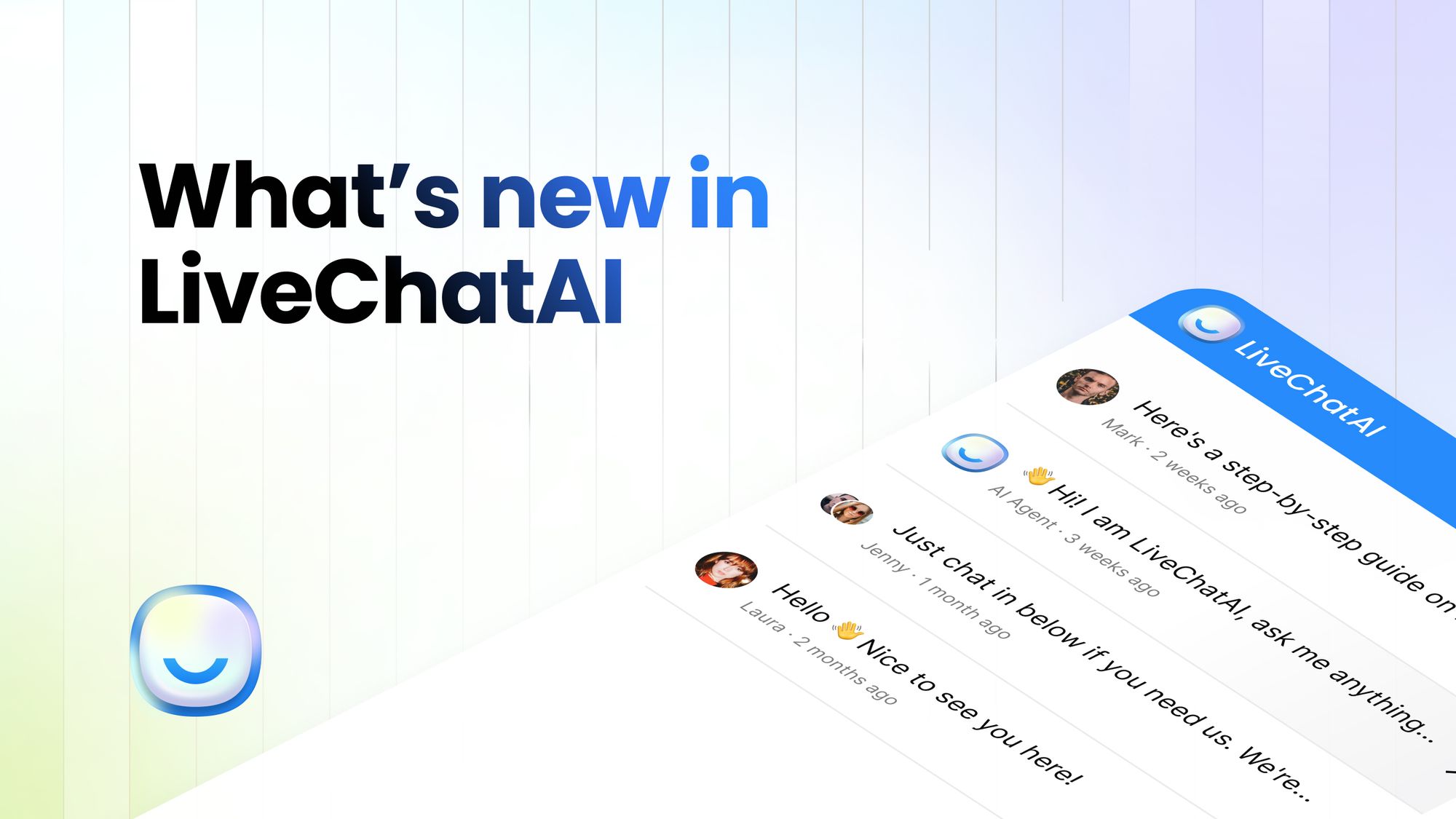 february product update in LiveChatAI changelog cover