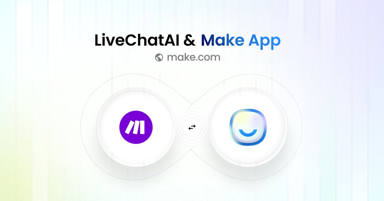 the integration of LiveChatAI and Make app