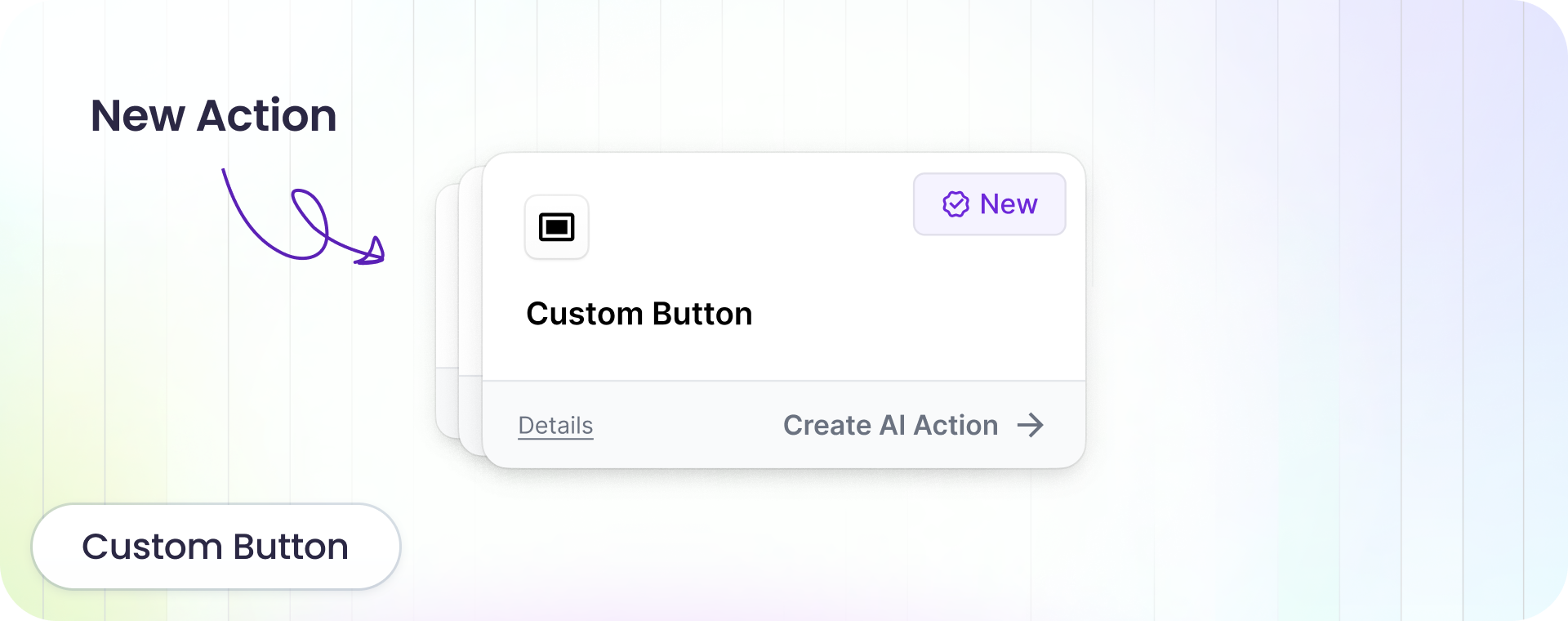 custom button ai action announcement