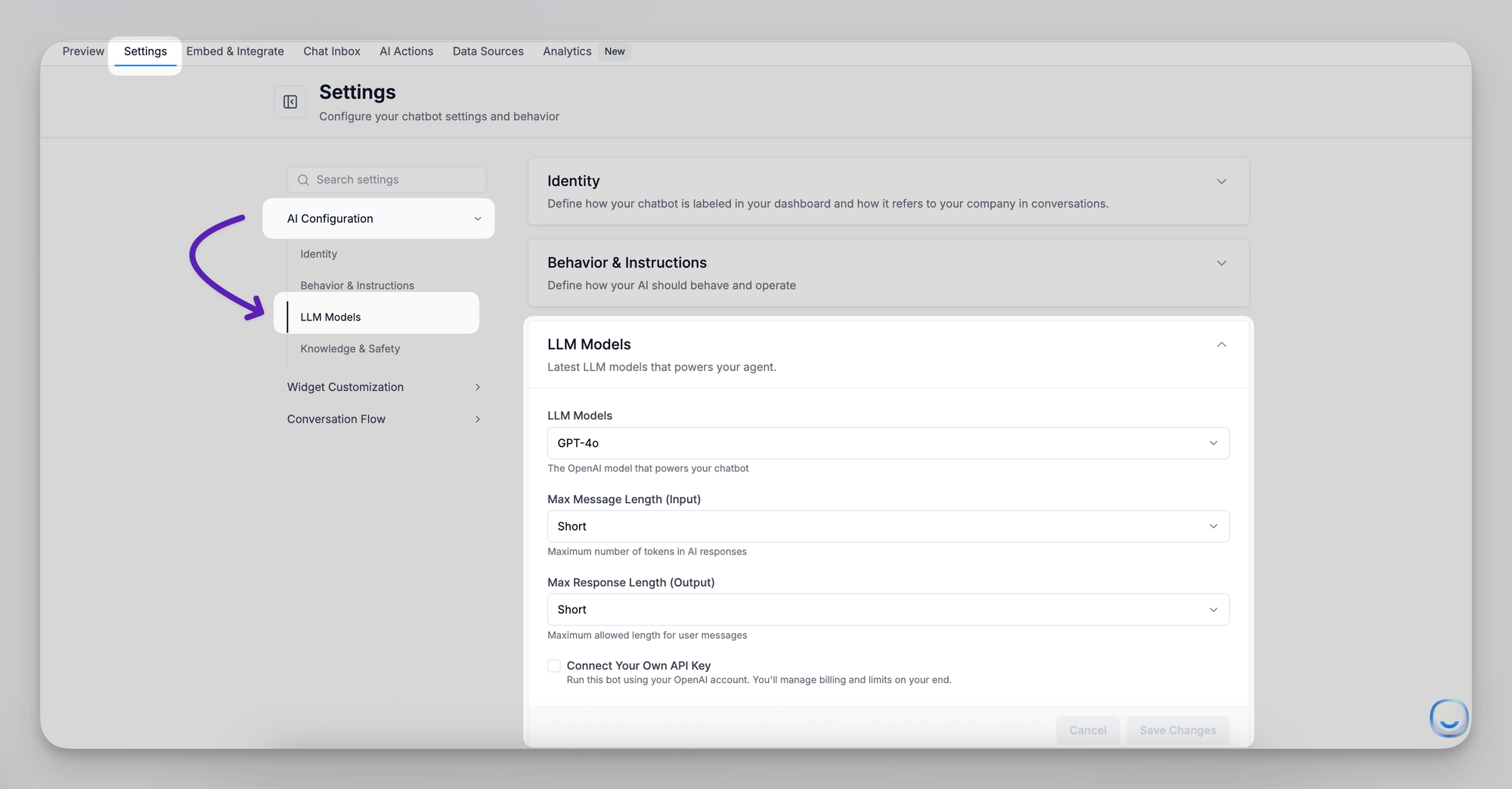 Where to Configure the Model