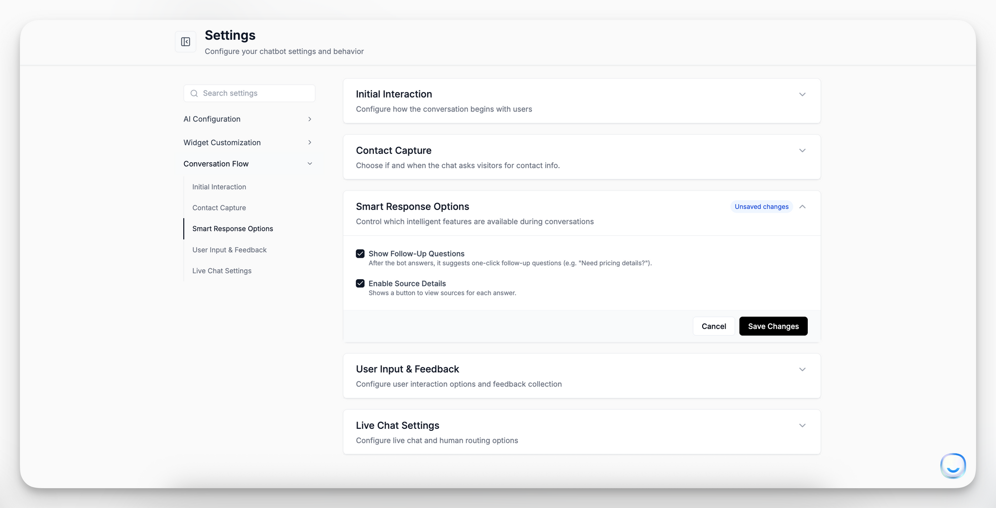 Smart Response Options