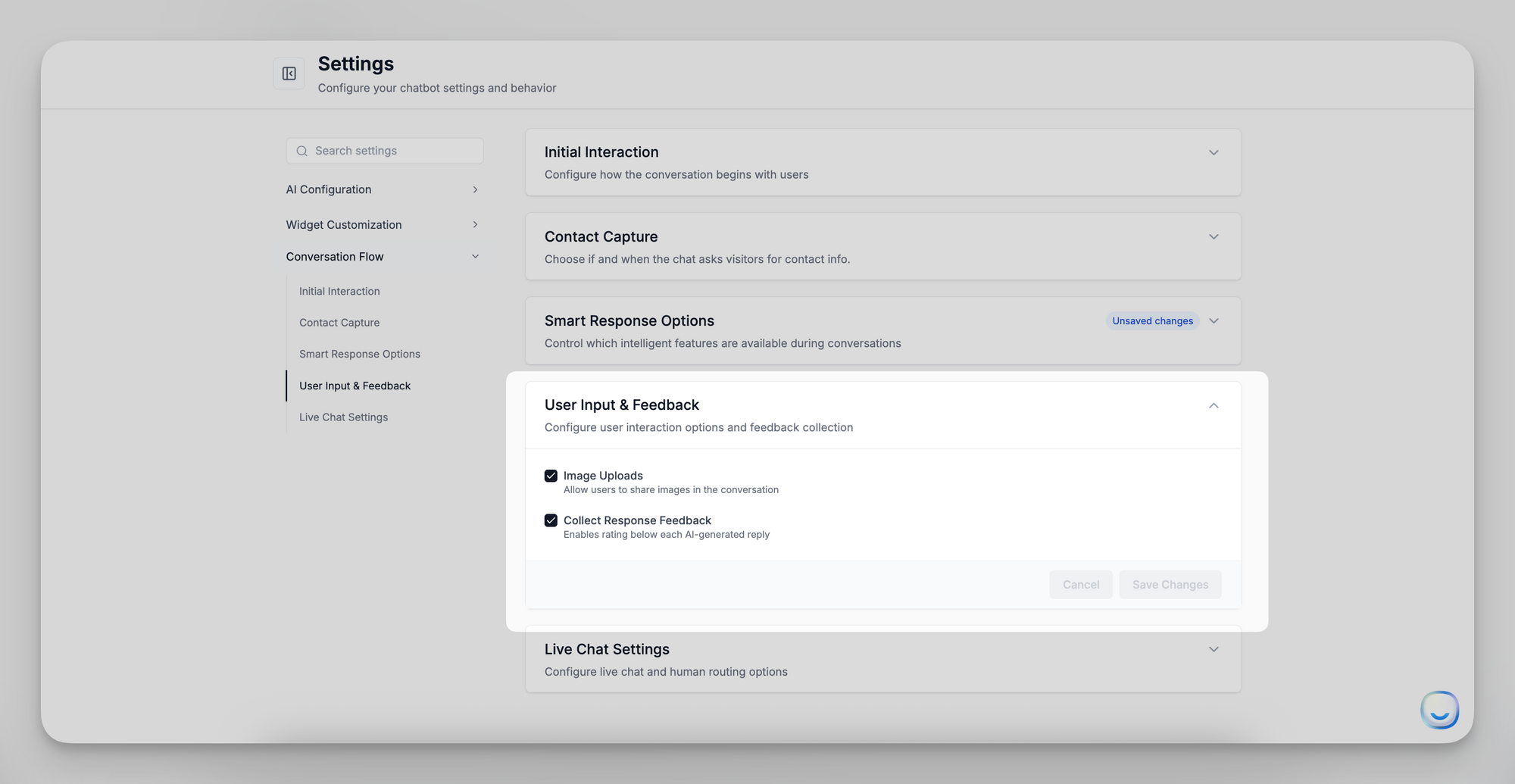 User Input & Feedback